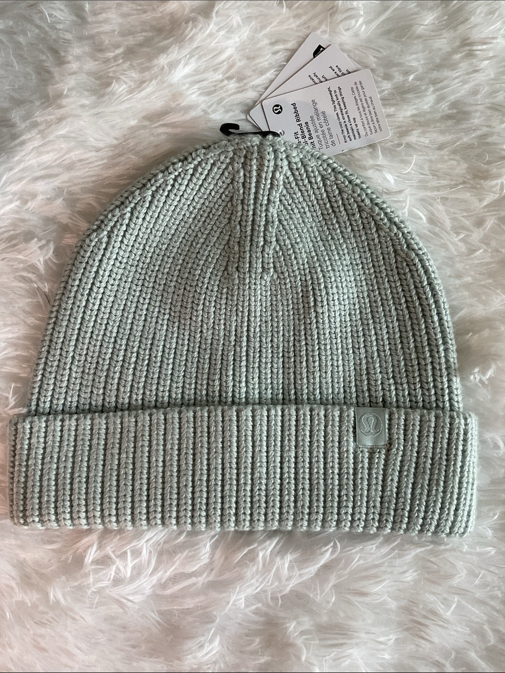 Lululemon Close-Fit Wool-Blend Ribbed Knit Beanie-Color (Pelican)
